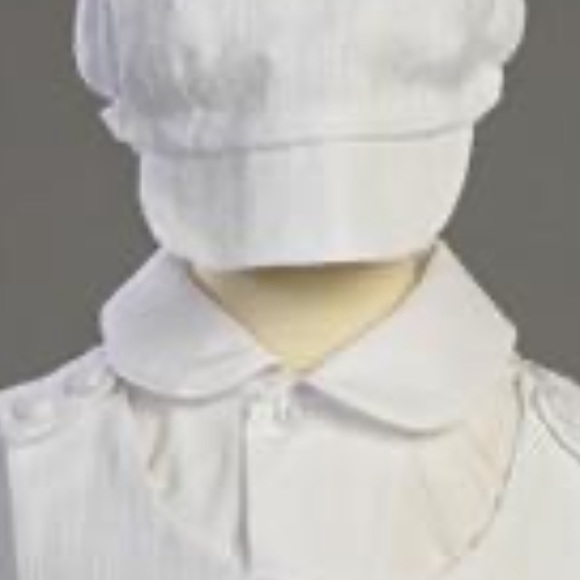 Boys christening baptism cotton romper - Picture 2 of 2